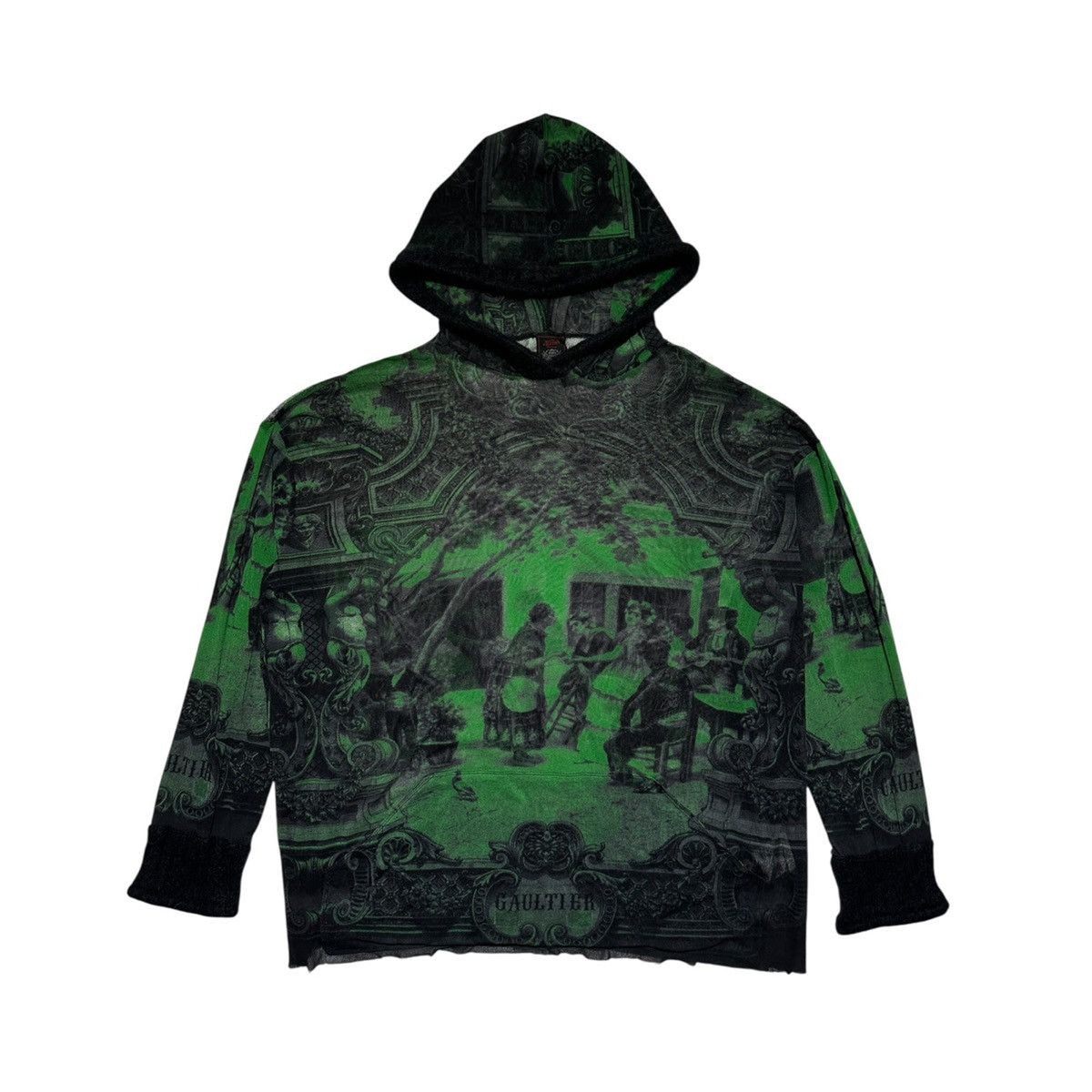 SS1998 frida khalo french courtyard mesh hoodie
