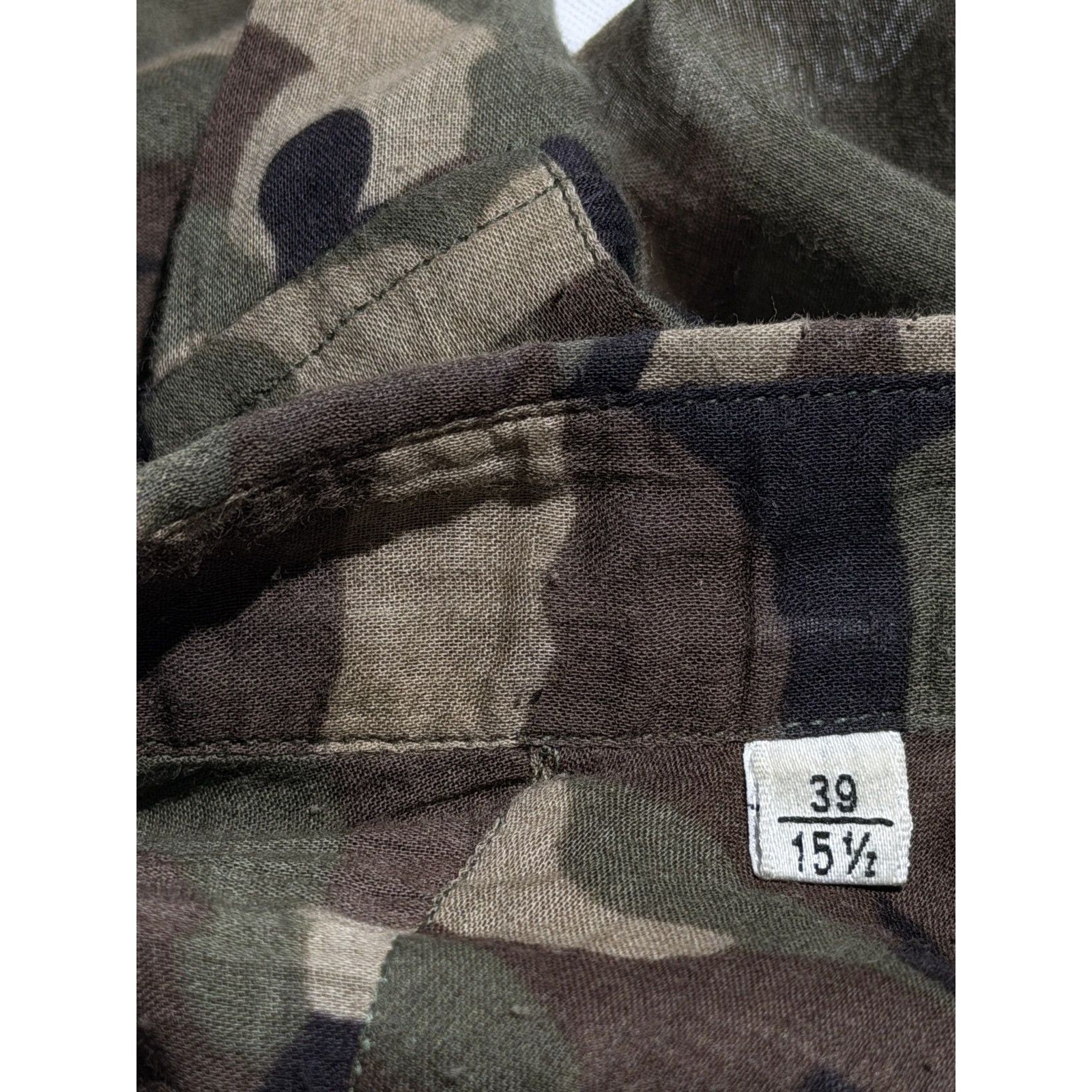 Camo cotton button down