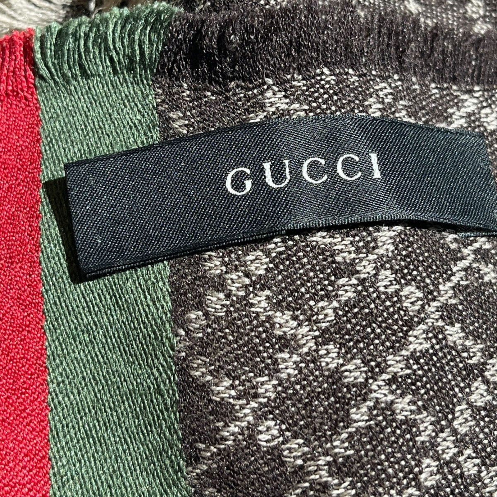 Oversized monogram wool scarf