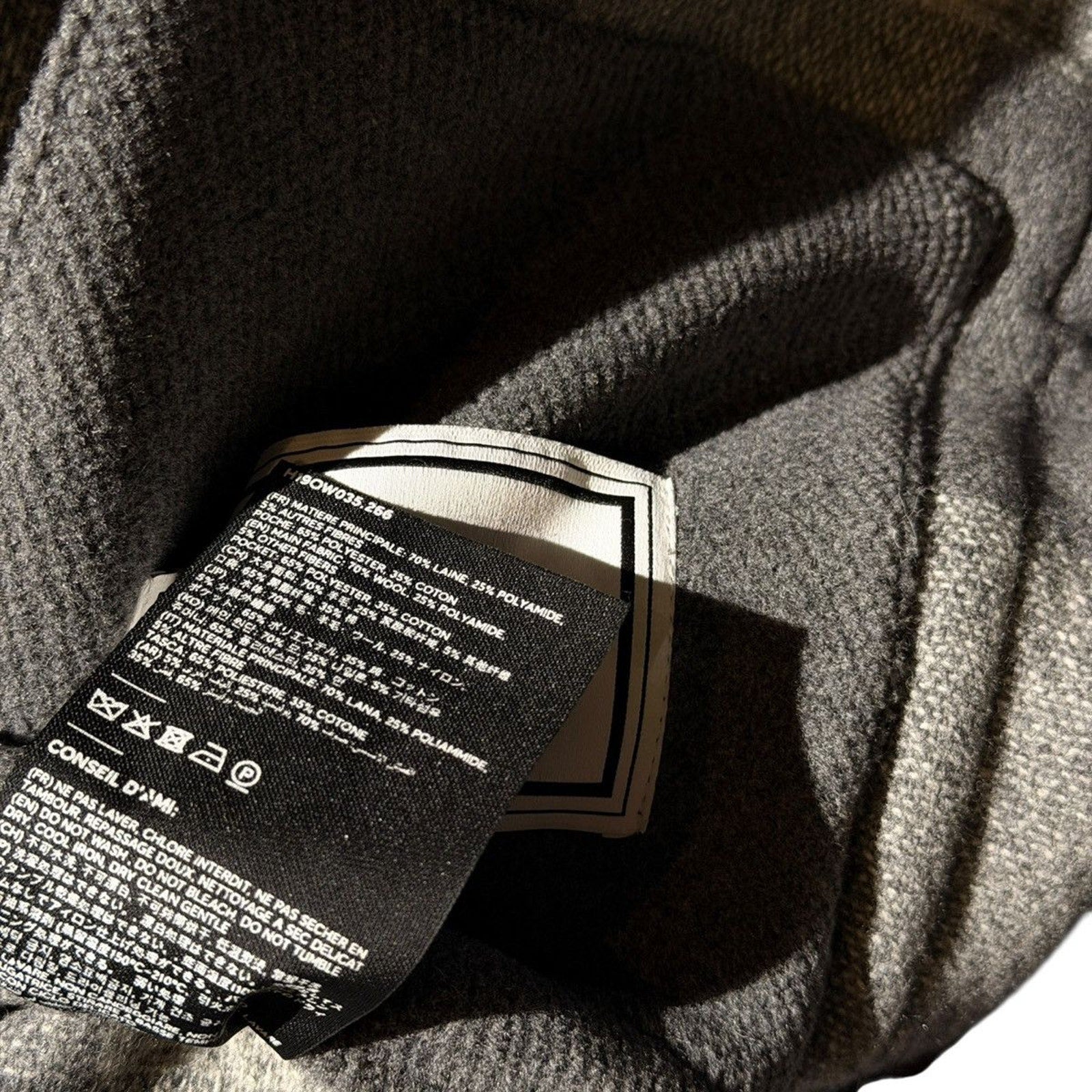 Heavy wool zip front jacket