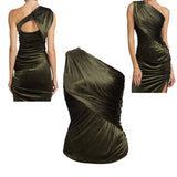 Amira one shoulder velvet top