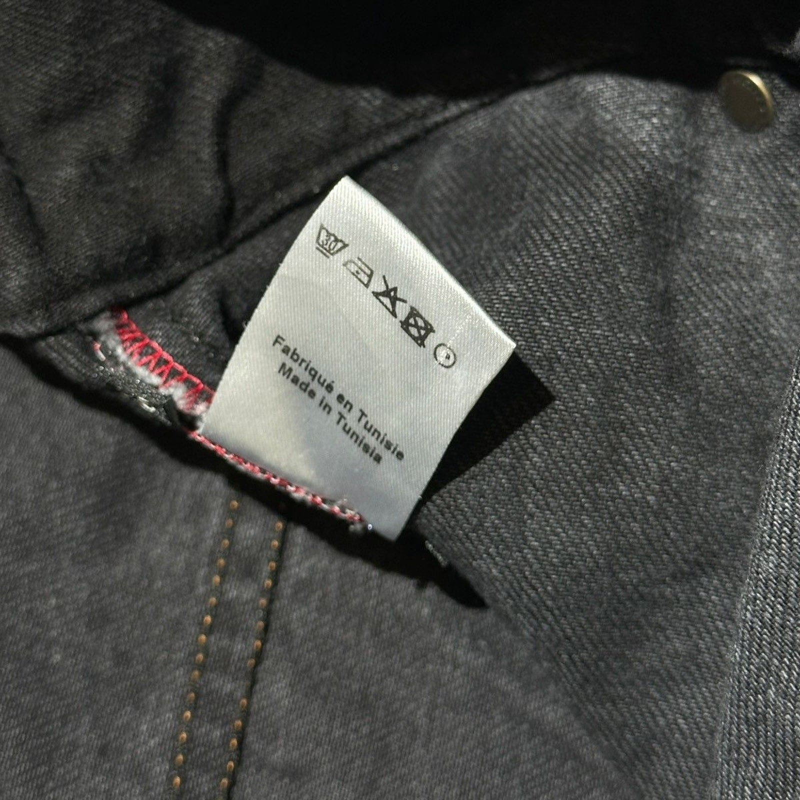Waist tie v cut denim