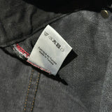 Waist tie v cut denim