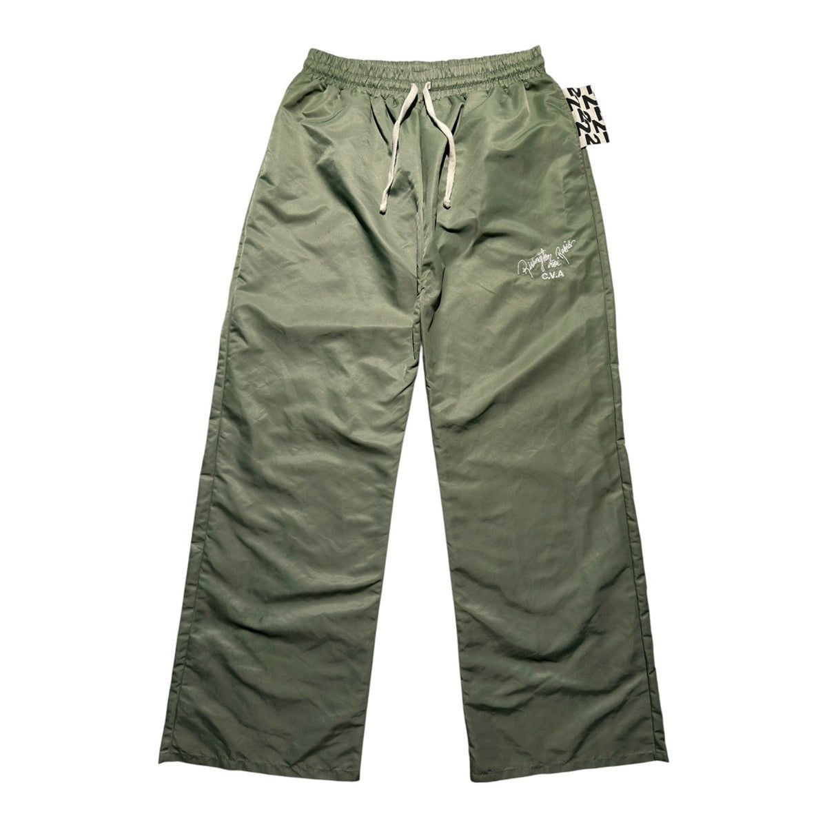 adjustable waist nylon track pant