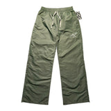 adjustable waist nylon track pant