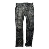 Moto leather zippered pant