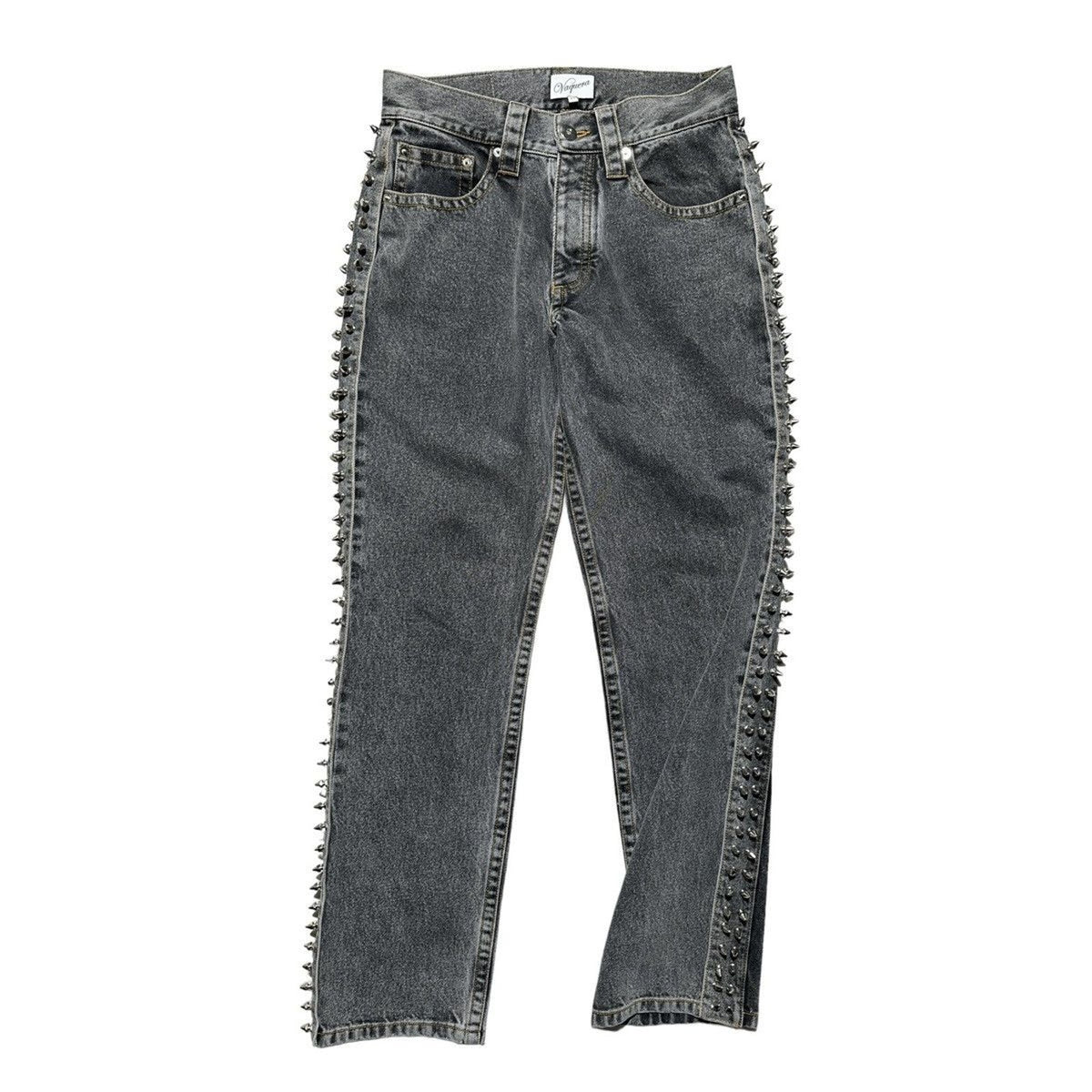 spike double studded denim