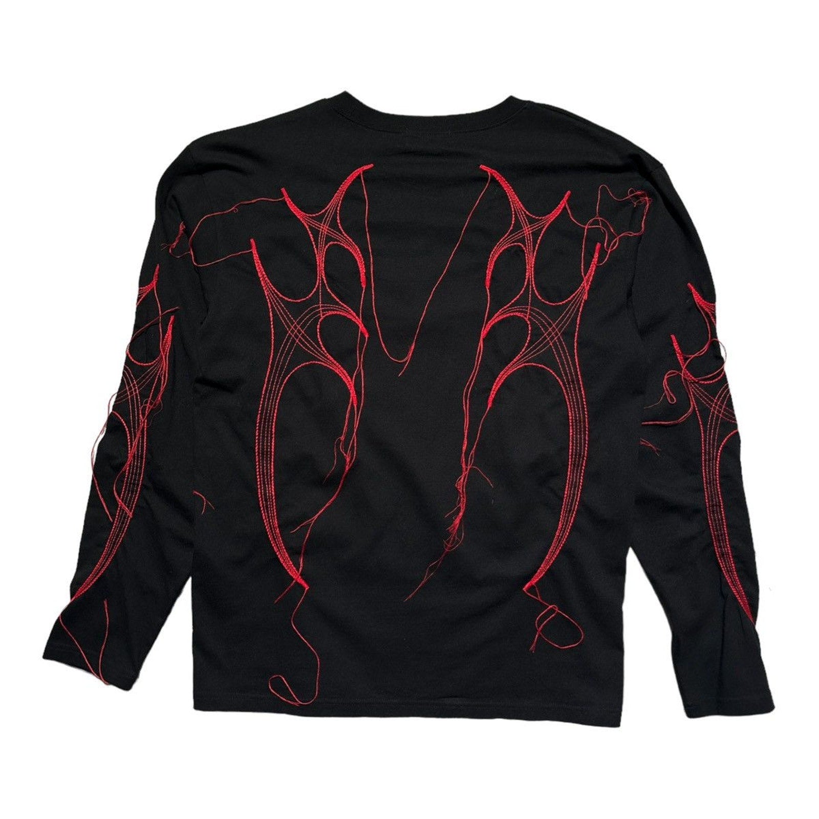 Embroidered hanging thread stitching long sleeve
