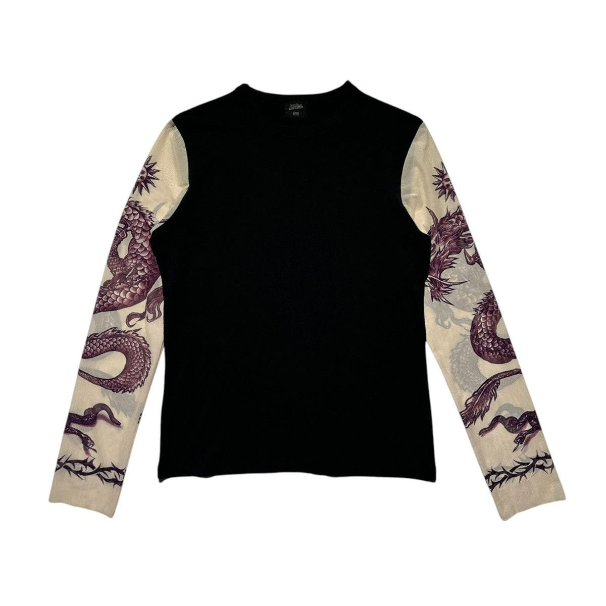 Dragon tribal mesh sleeve shirt