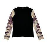 Dragon tribal mesh sleeve shirt