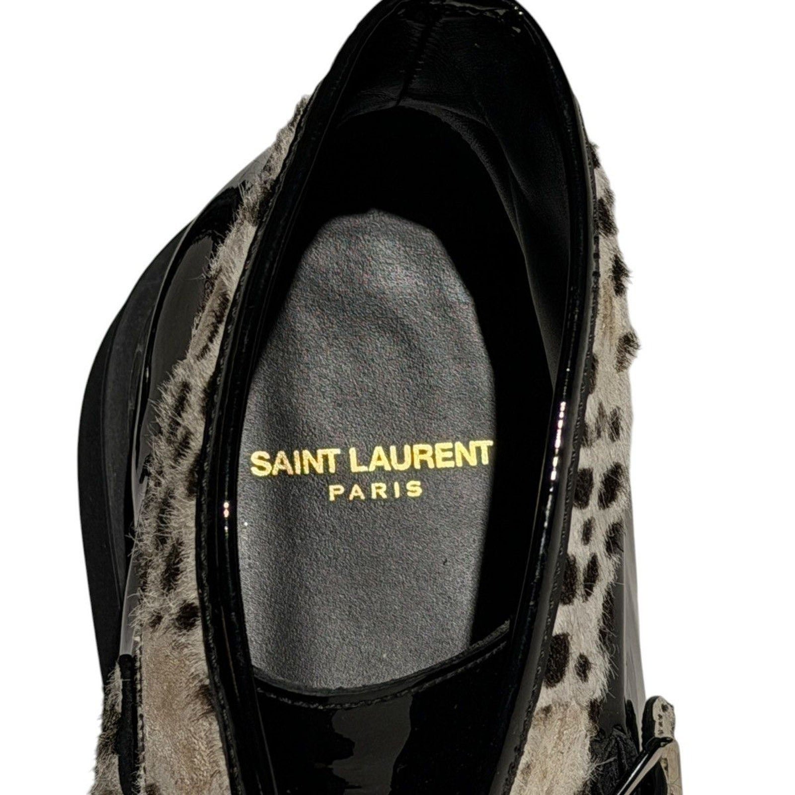 Patent leather ponyhair anthony boot
