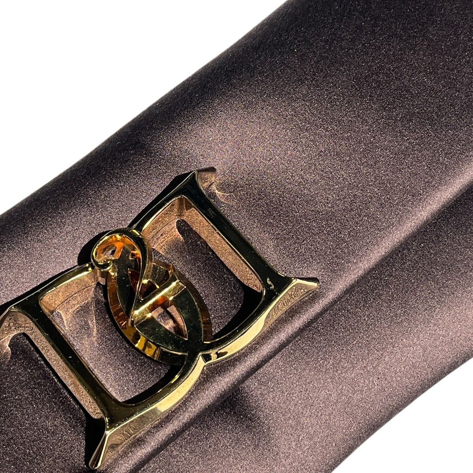 Satin logo clutch
