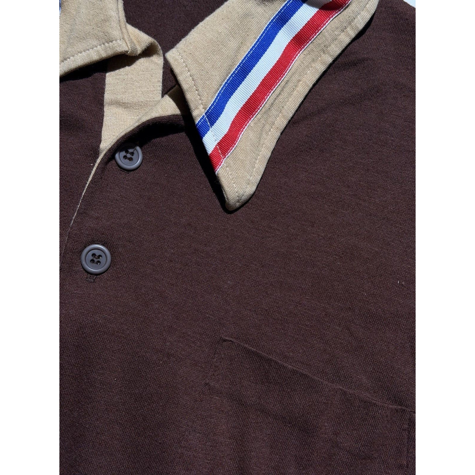 Vintage striped collar polo