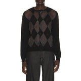 Multi button mesh cardigan