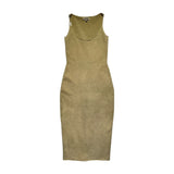 Nude stretch maxi dress