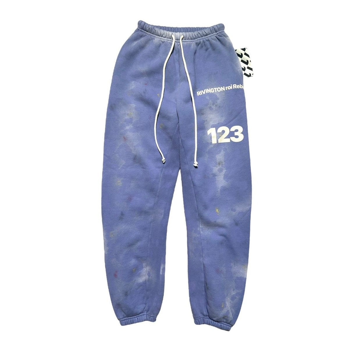 Washed painted gym bag sweat pants