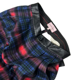 Plaid wide leg baggy trouser