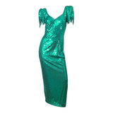1980s sequin avant garde gown