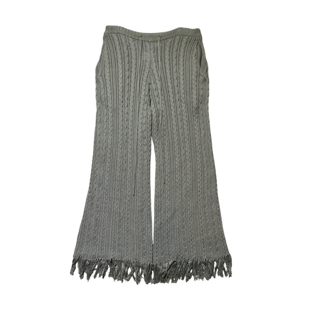 Woven knit adjustable wide leg pant