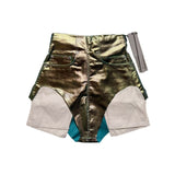 Iridescent cut off shorts