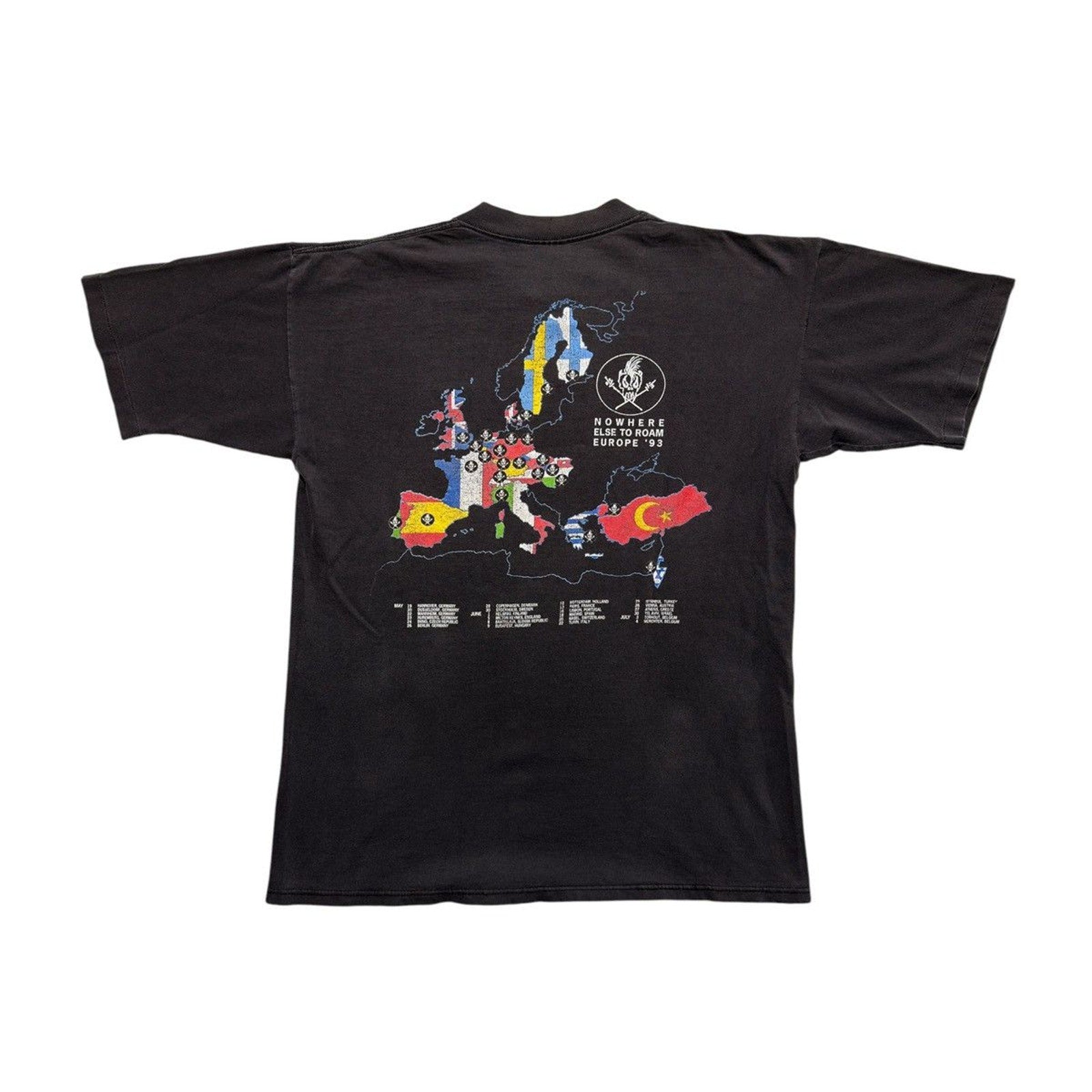 Metallica 1993 europe tour tee