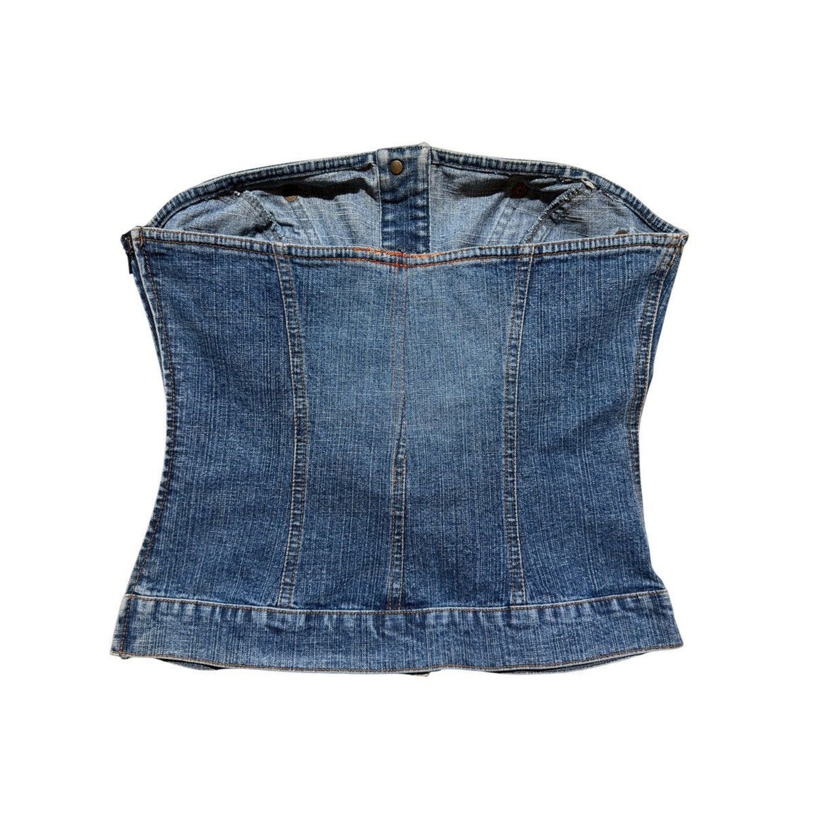 Denim bustier top