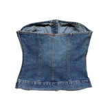 Denim bustier top