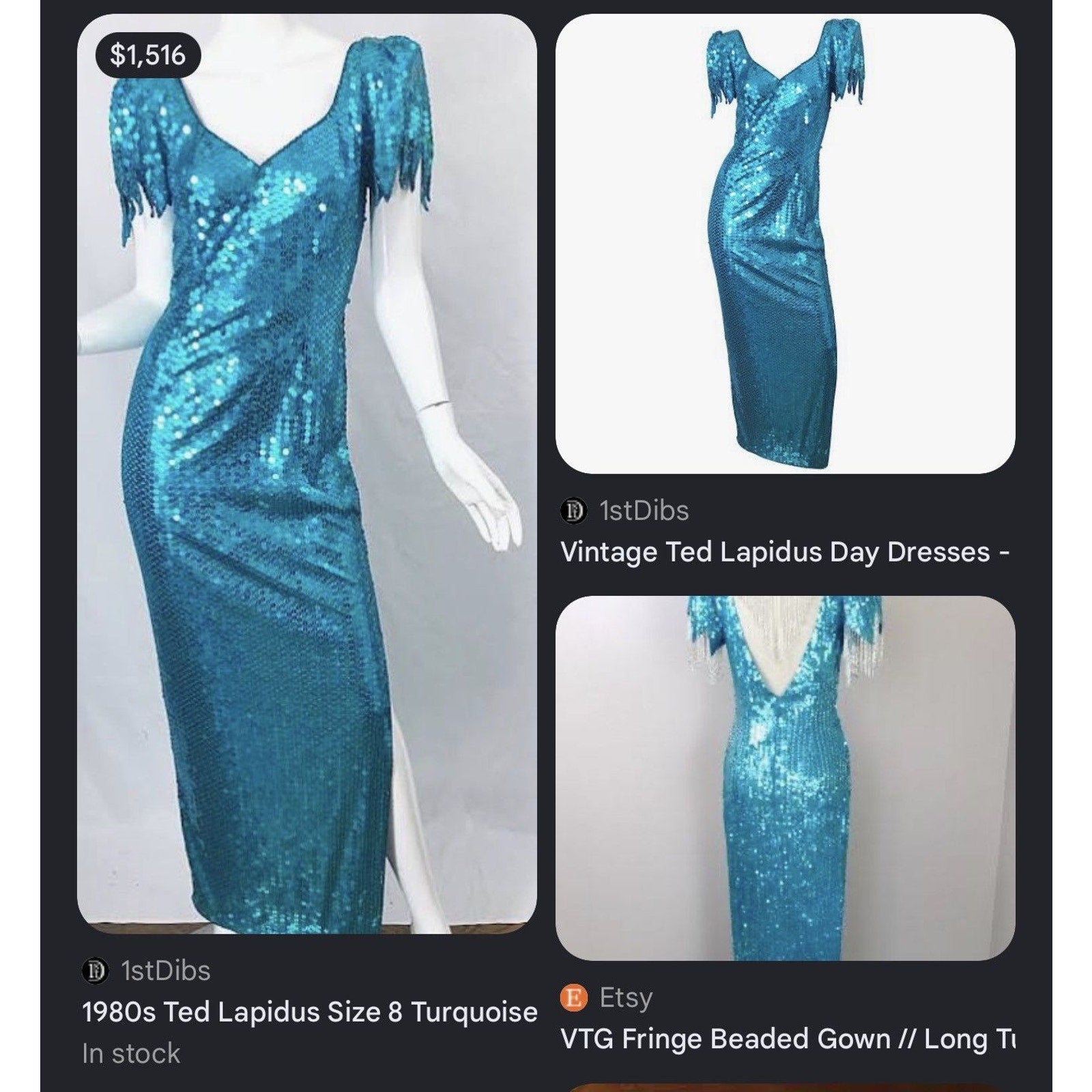 1980s sequin avant garde gown