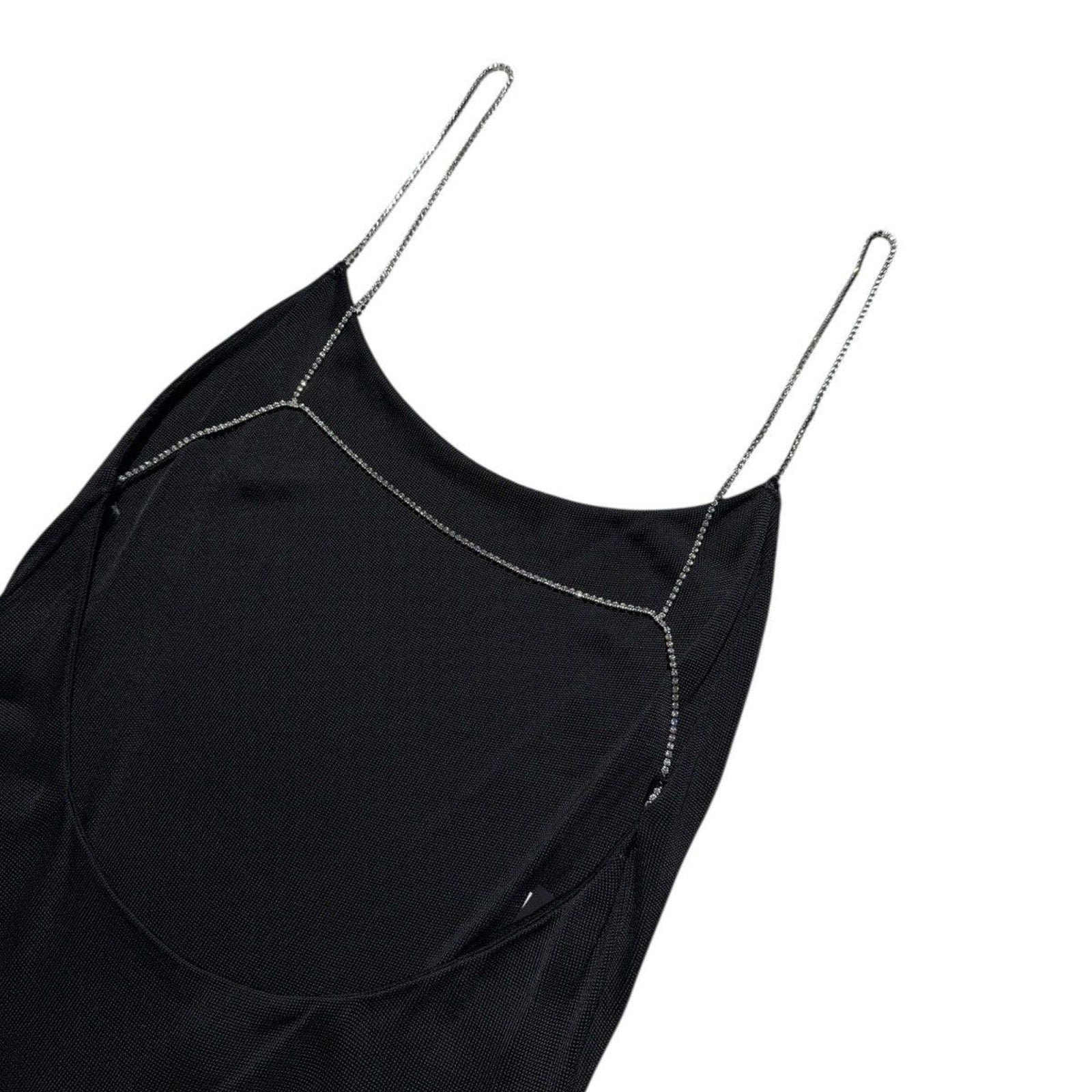 Swavorski crystal strap backless hira dress