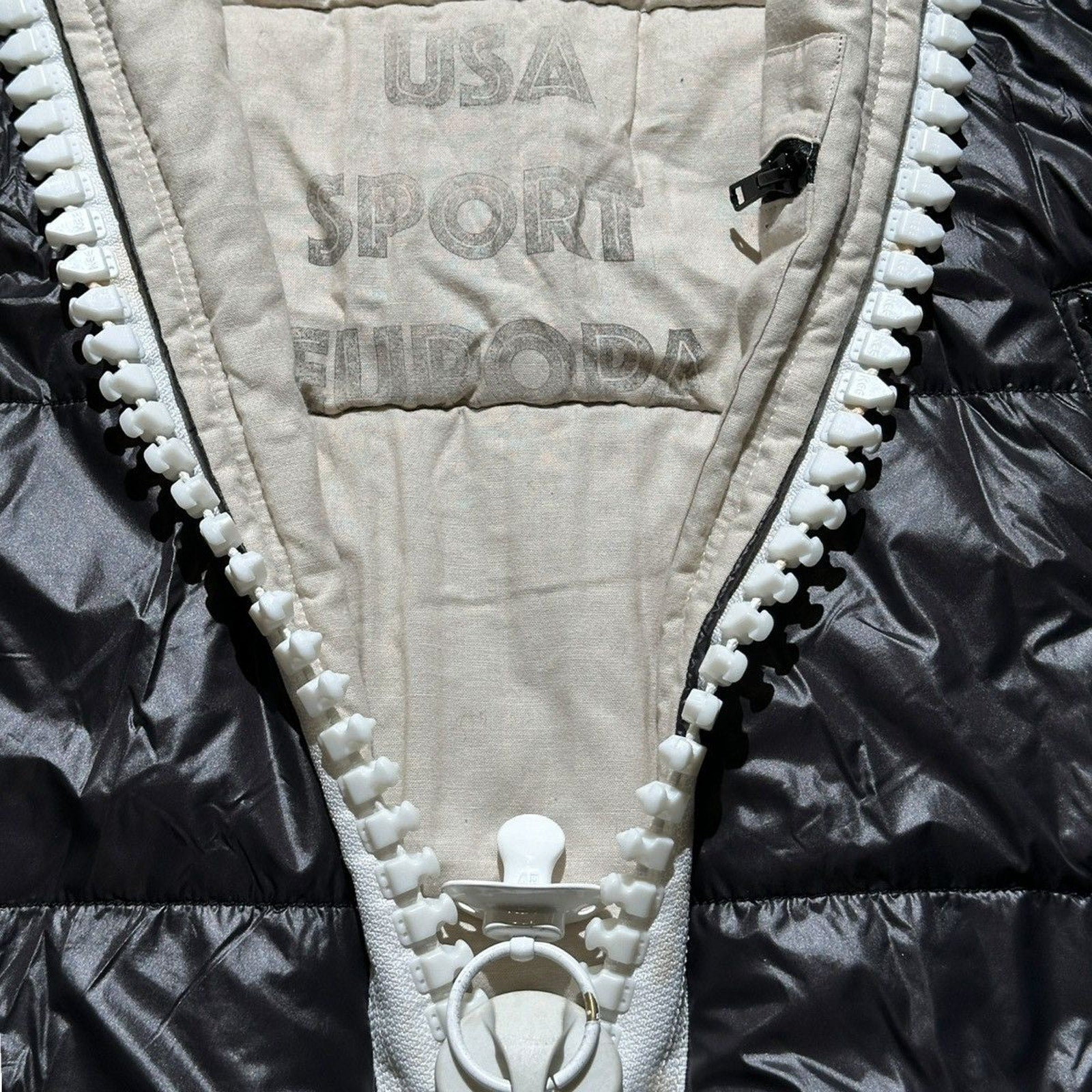 Pacifier zipper padded bomber