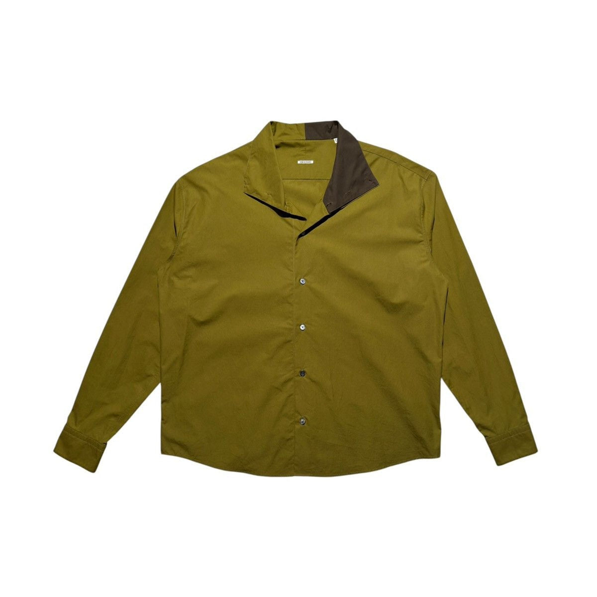 Geometric double layered collar shirt