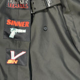 Utility belt patch trench coat