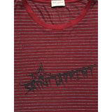 Striped logo tee