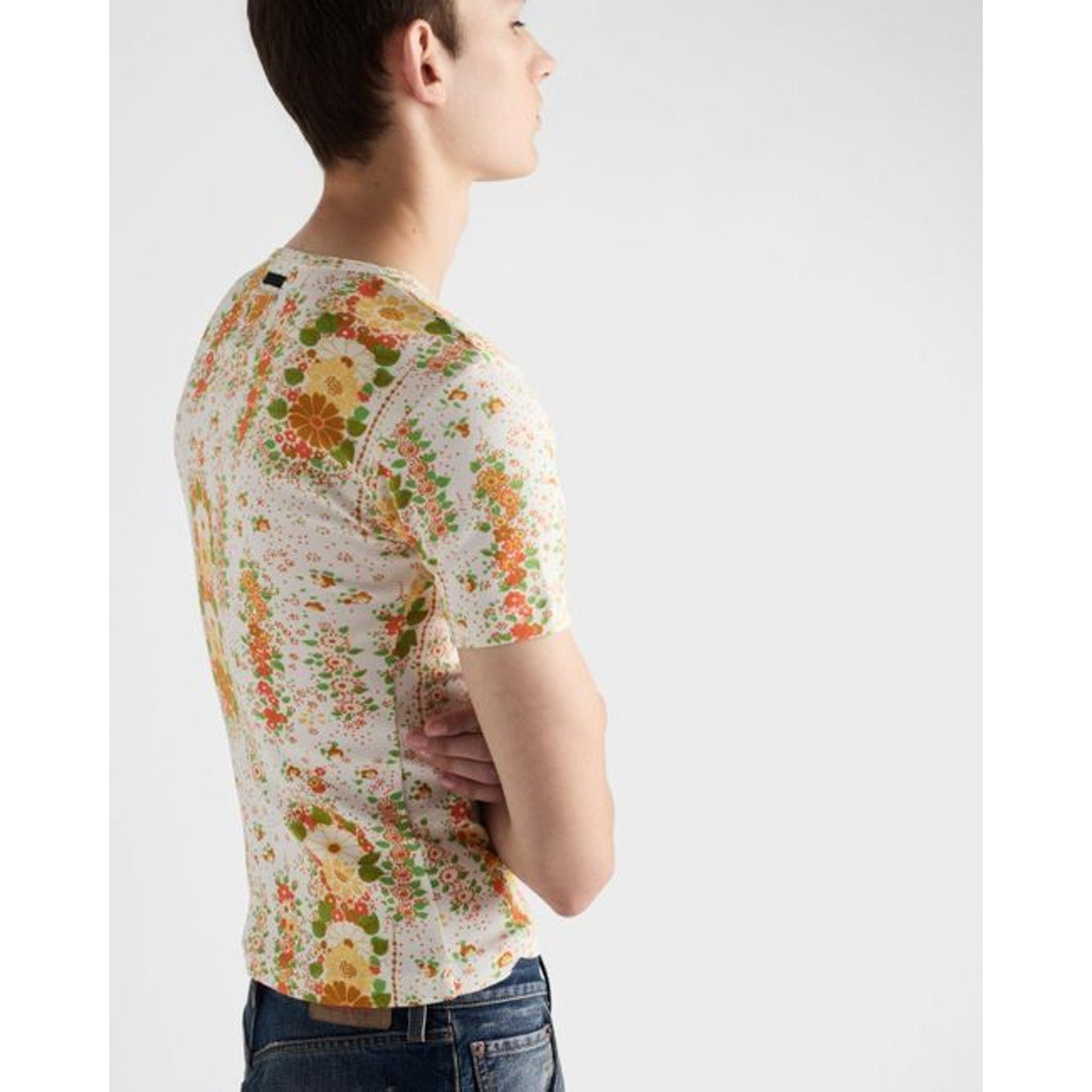 FW25 runway floral stretch top