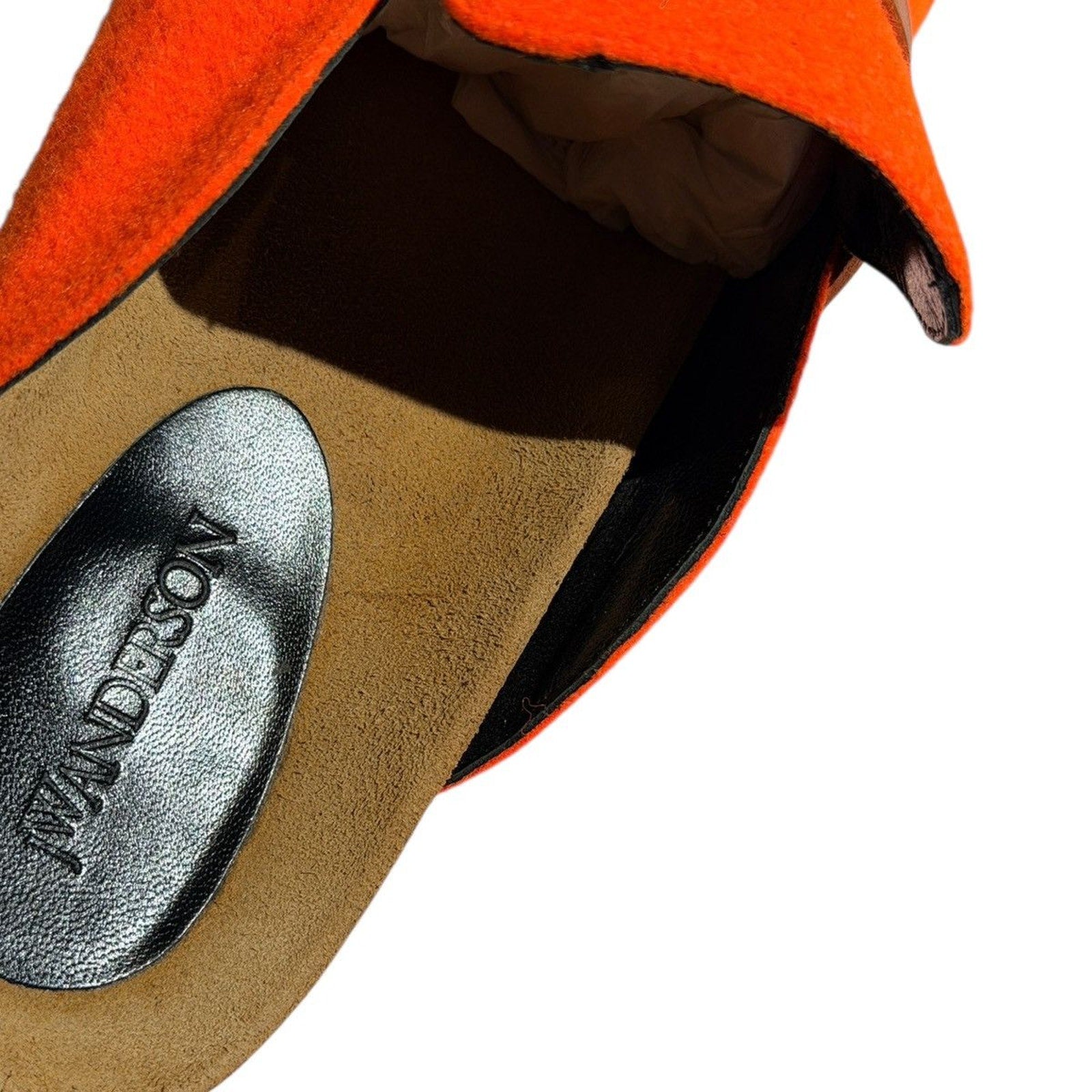 Felt wool slip on mules