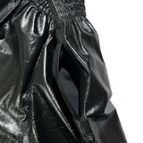 Lamb leather stretch waist shorts