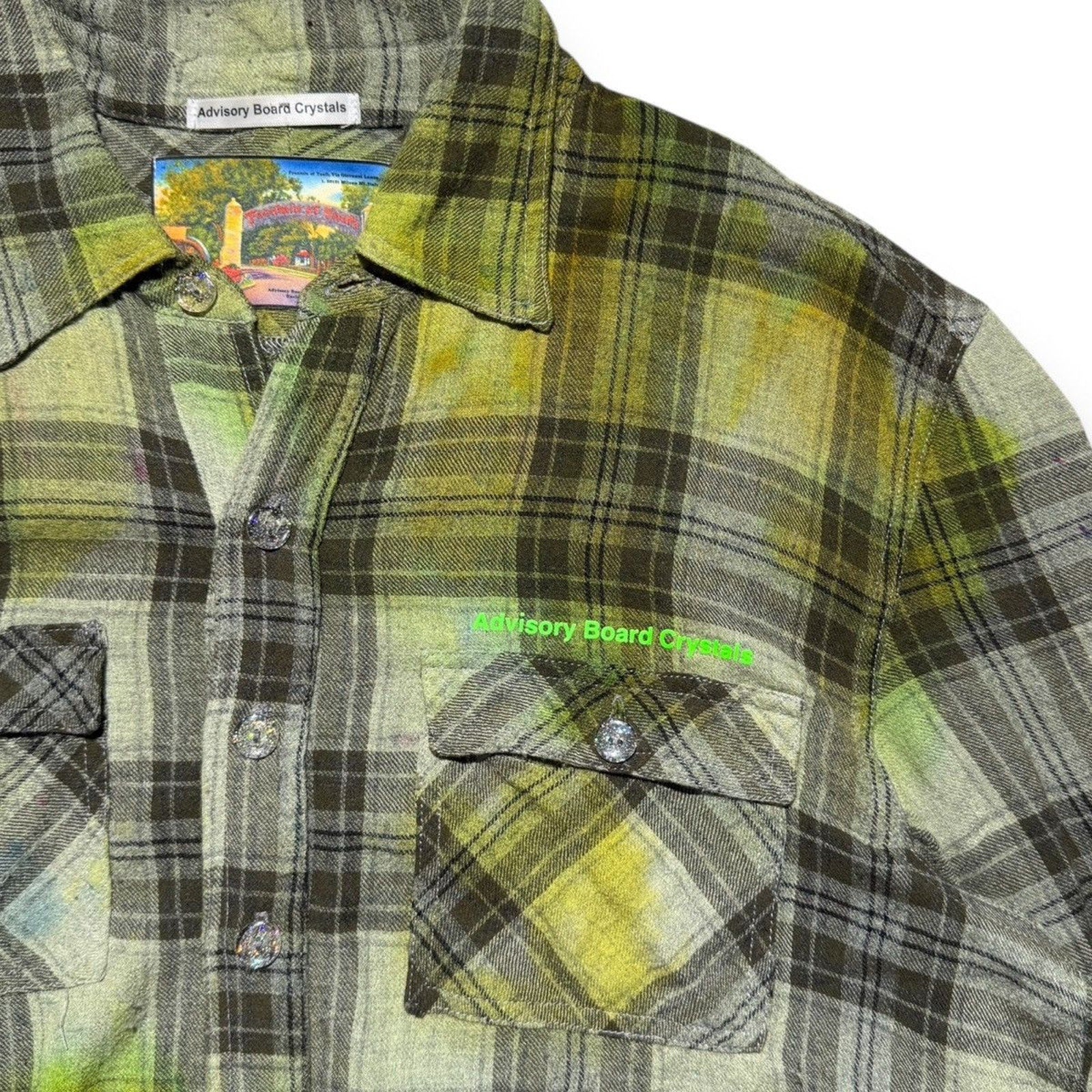 Crystal infused Dyed plaid flannel