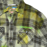 Crystal infused Dyed plaid flannel