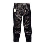 Waxed moto trouser