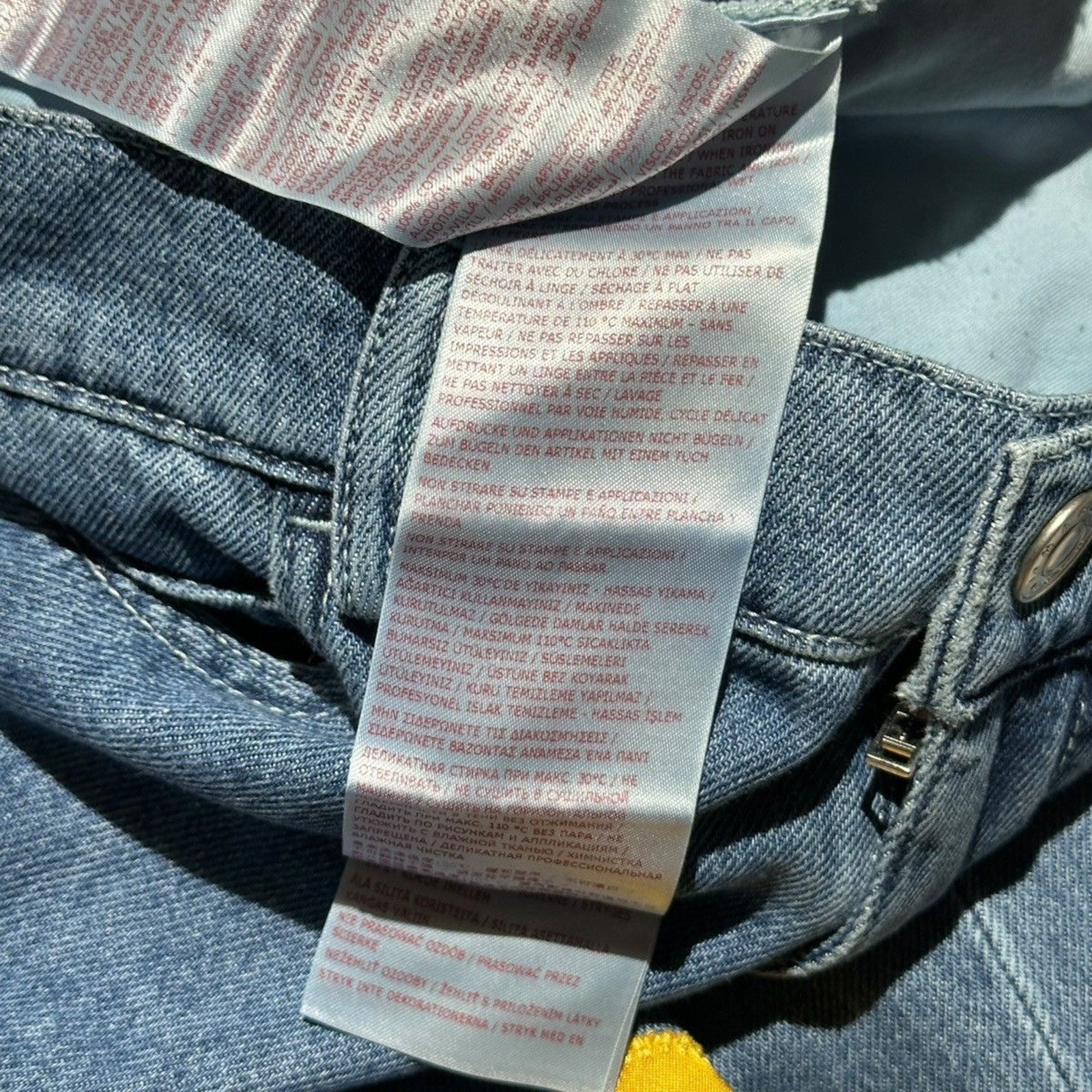SS23 painted double layer denim