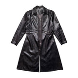 Harness Leather trench coat