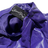 Faux leather ruched skirt