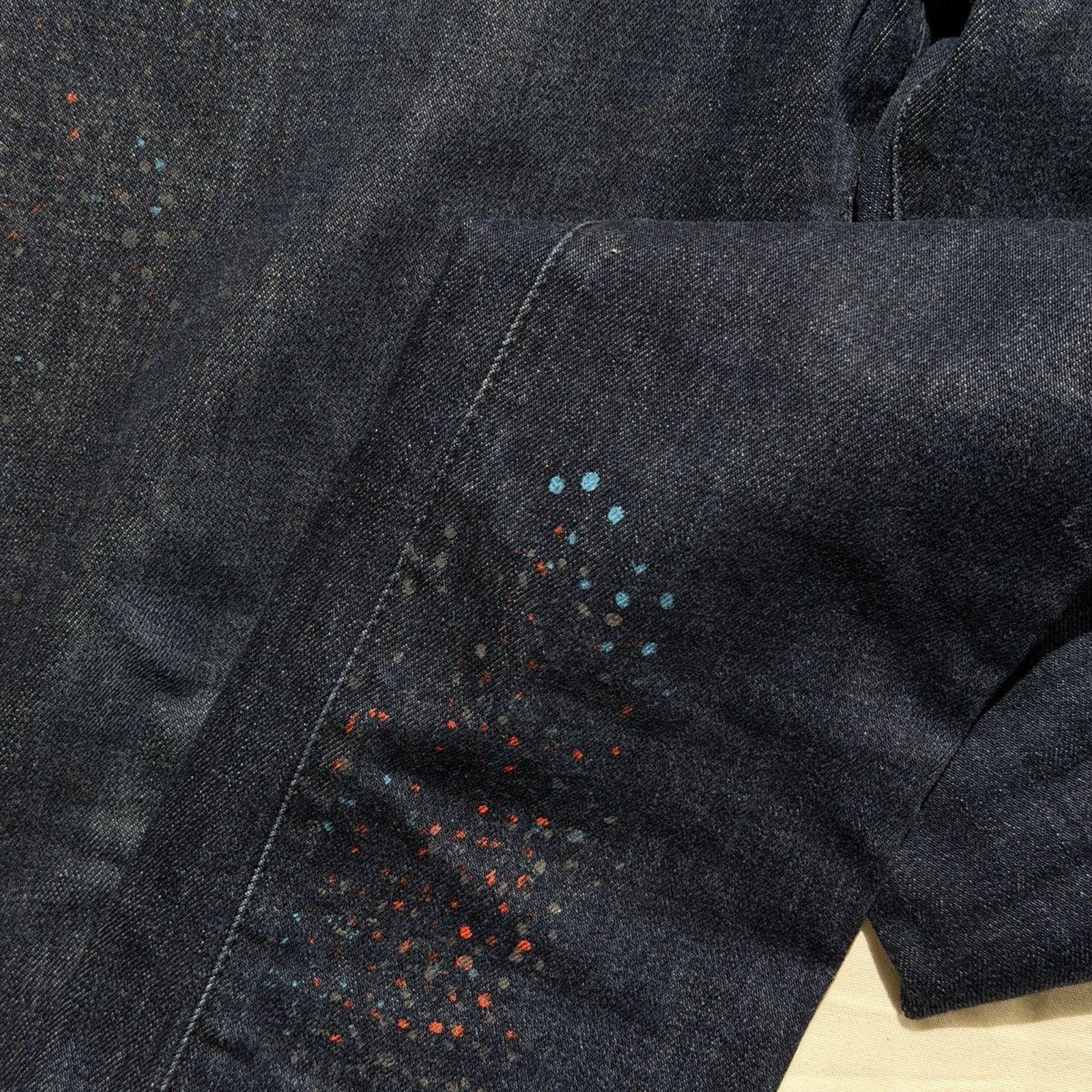 Fw17 paint splatter detail denim