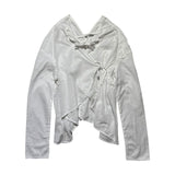 Runched strap button down