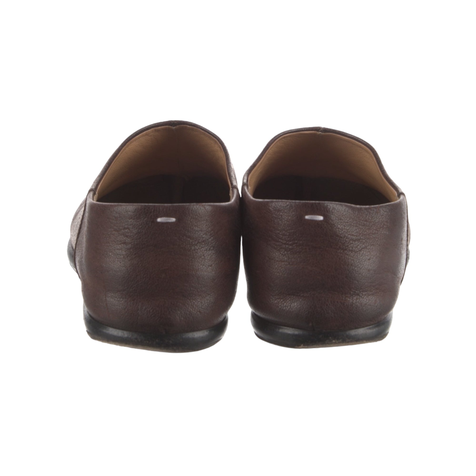 Leather tabi slip on