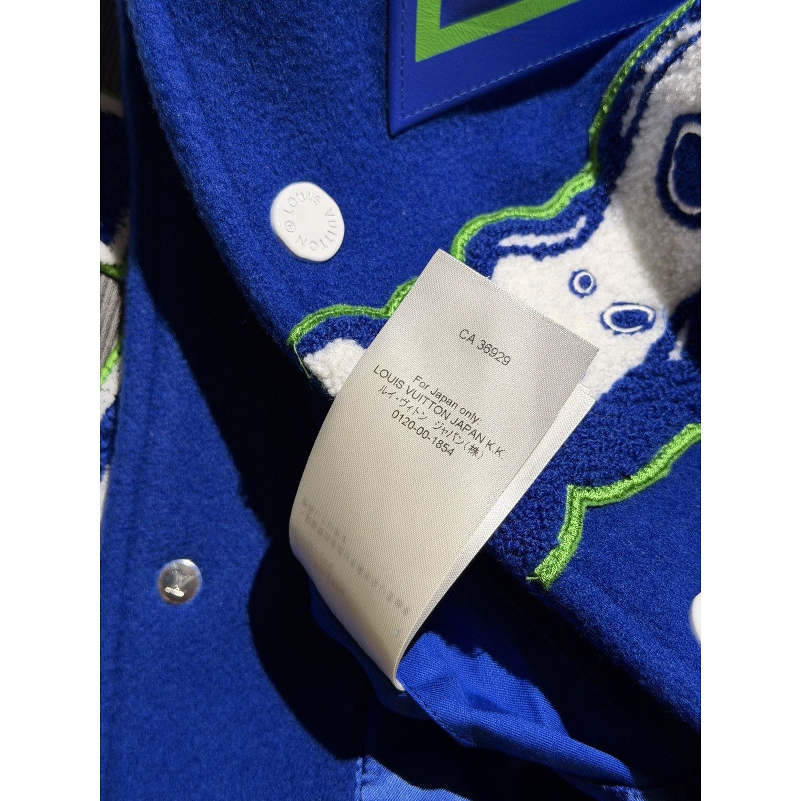 Embroidered world varsity blouson bomber