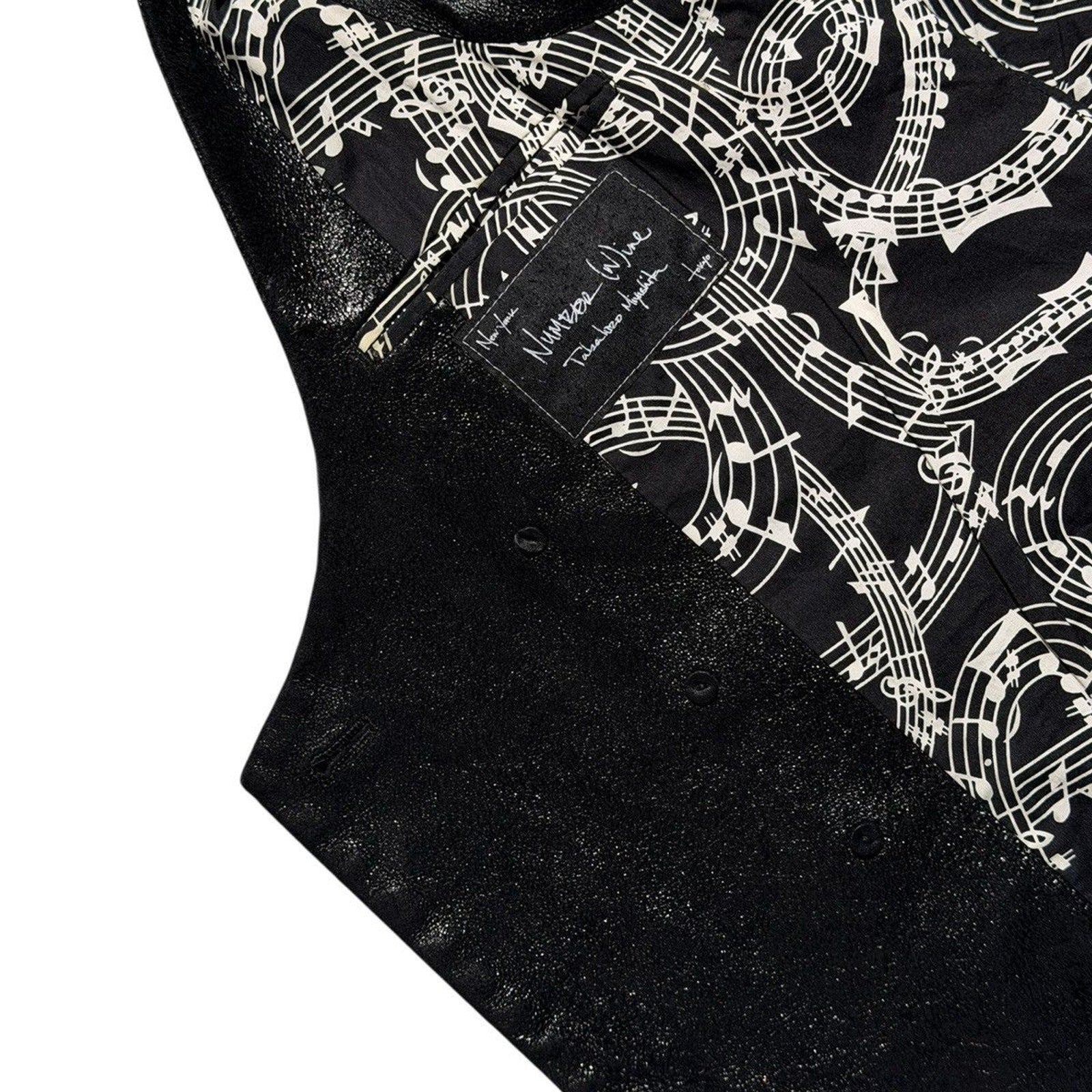 Archive Blistered leather double breast vest