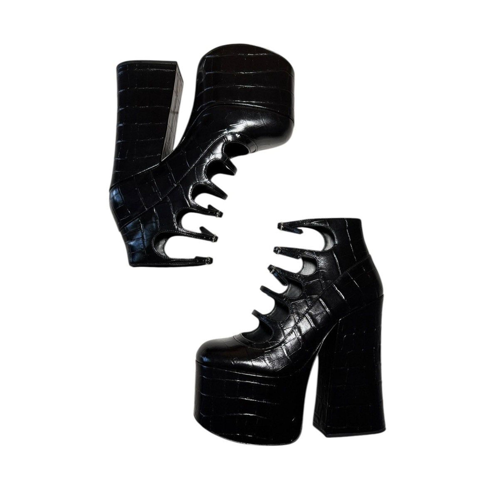 Croc embossed kiki boot