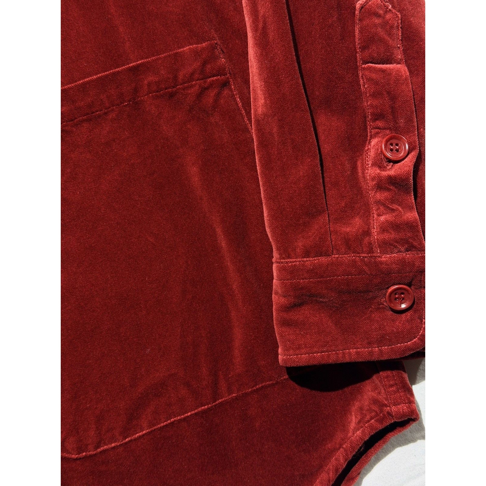 Velvet cotton zip up overshirt