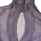 Silk flared sleeve conis blouse